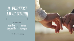 Love Story Wedding youtube channel thumbnail Presentation (16:9) template