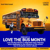 Love the Bus Month Instagram Post template