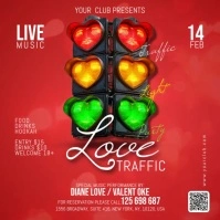 Love Traffic Light Party Instagram Post template