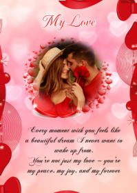 Love Valentin's Card A6 template