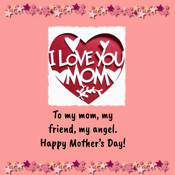 Love you mom โพสต์บน Instagram template