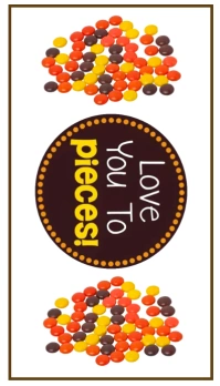Love you to Pieces Gift Tag Kartu Bisnis template