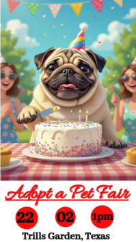 Weiß Pet Adoption Fair WhatsApp Status Template