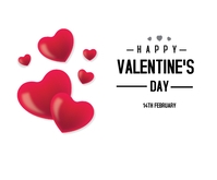 Lovely Happy Valentine's Day Mittelgroßes Rechteck template