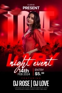 Lovely Night Event Poster template