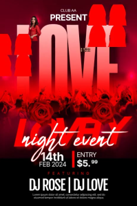 Lovely Night Event Poster template