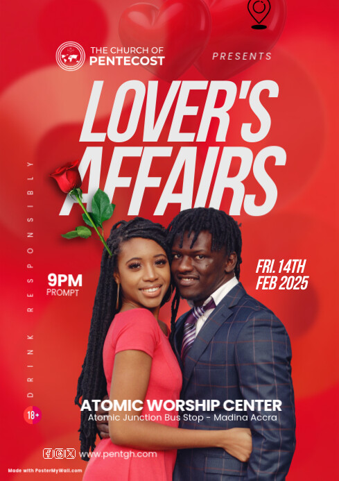 Lover's Affair Party Design Template A4