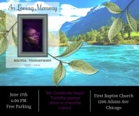 video, loving memory, celebration life, funeral, announcement, burial, obituary, church service Large Rectangle template