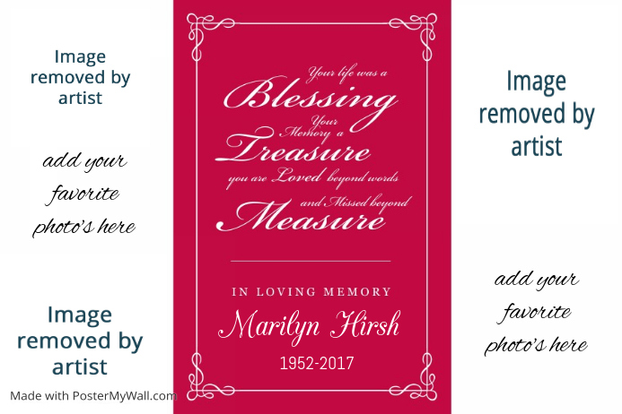Loving Memory Photo Collage For Funeral Memorial Service