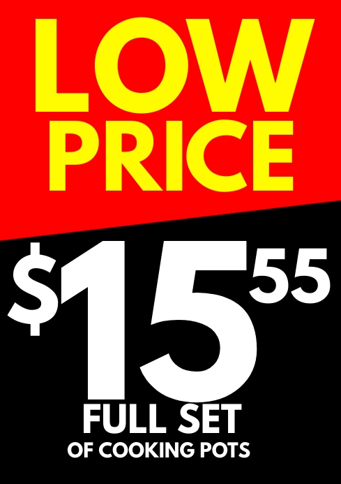 Low Price Examples Low Price Template | PosterMyWall