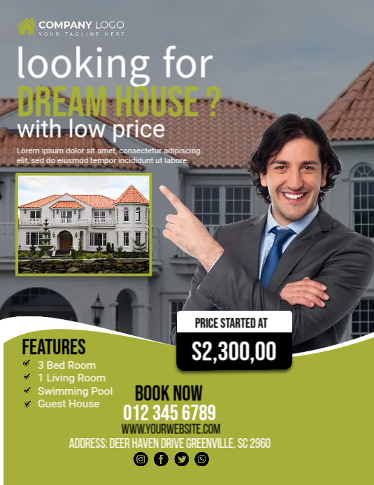 Low Price Dream House AD Template | PosterMyWall
