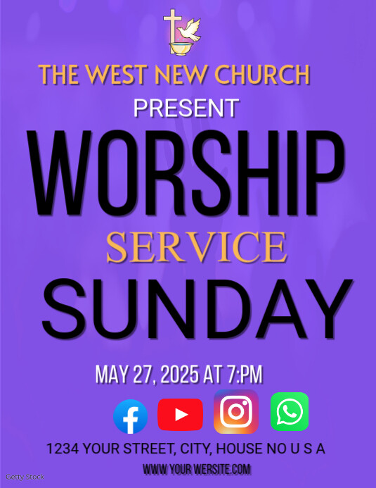 Lower third Flyer (US Letter) template