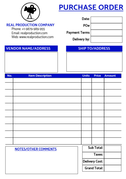 Lpo Example Lpo purchase order document a4 size Template | PosterMyWall