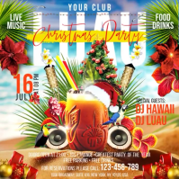 Luau Christmas Party Publicação no Instagram template