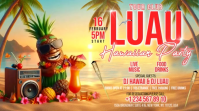 Luau Hawaiian Party Pantalla Digital (16:9) template