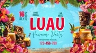 Luau Party Digital Display template