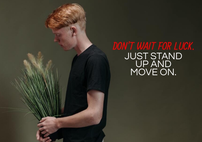 LUCK AND MOVE ON QUOTE TEMPLATE A4