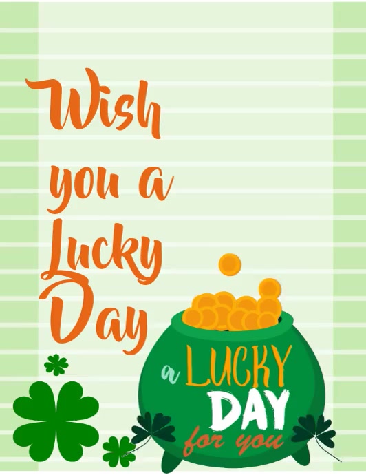 Plantilla de lucky day wish | PosterMyWall