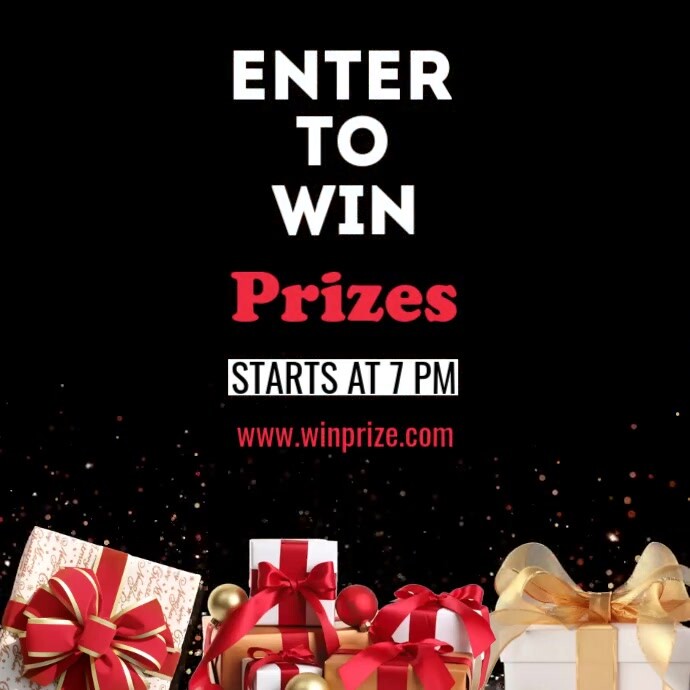 lucky draw ,win prizes poster template