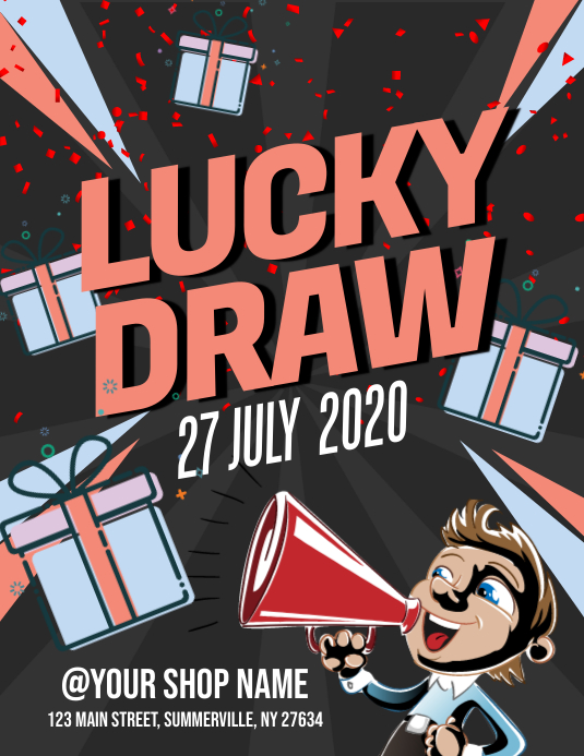 Lucky Draw Flyer Template PosterMyWall