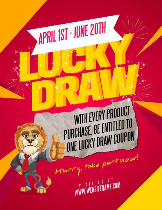 Lucky Draw Flyer Template PosterMyWall