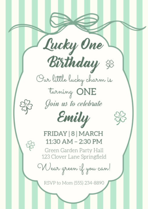 First Birthday Celebration A6 Template | PosterMyWall