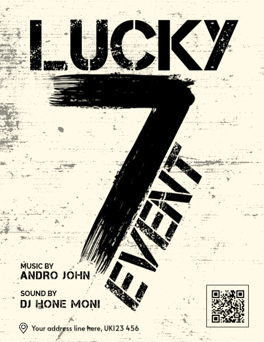 Lucky Seven Event Template Flyer (US-Letter)