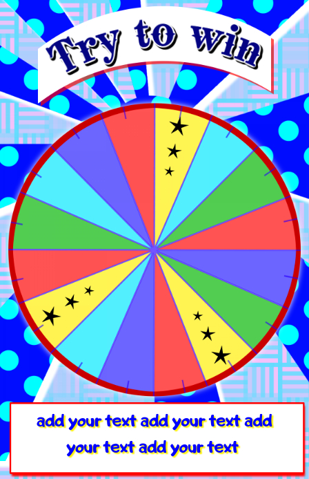 Copy of lucky wheel lottery game, template | PosterMyWall Copy of lucky wheel lottery game, template | PosterMyWall