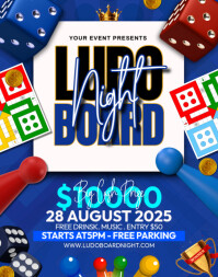 Niebieski Ludo Board Night Poster/Wallboard Template