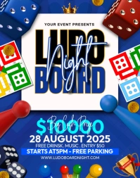 Ludo Board Night Poster/Wallboard template