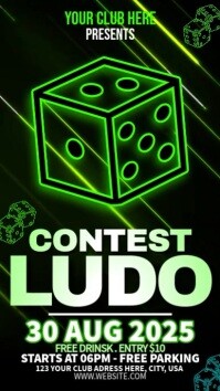 Black Ludo Contest Digitalt display Template
