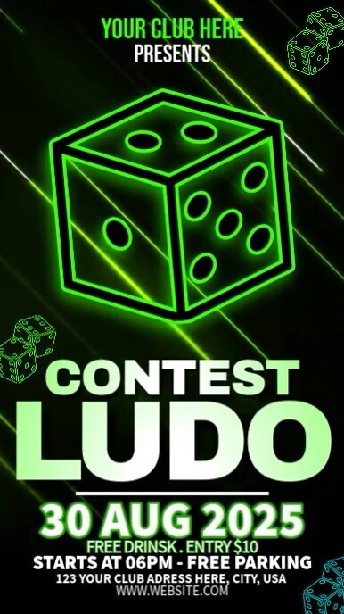 Ludo Contest Digital Display (9:16) template