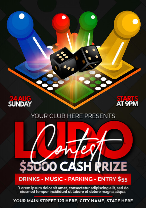 Ludo Contest A4 template