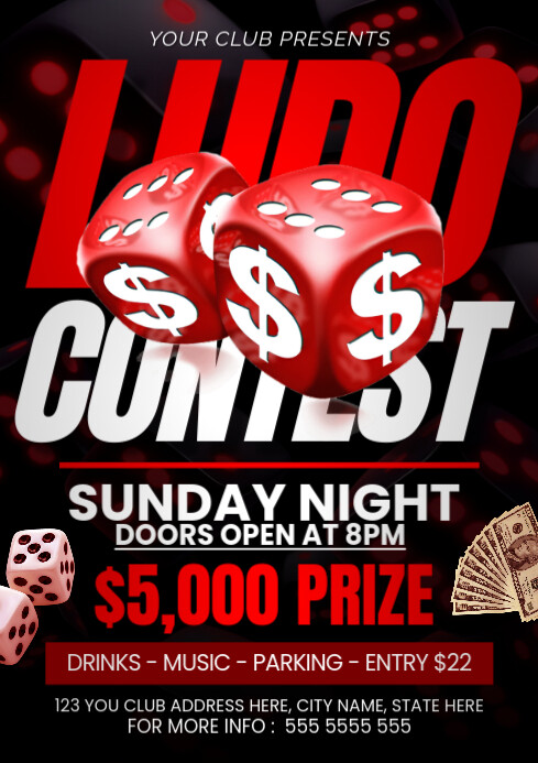 Ludo Contest A4 template