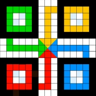 Ludo Game Board Template Square (1:1)