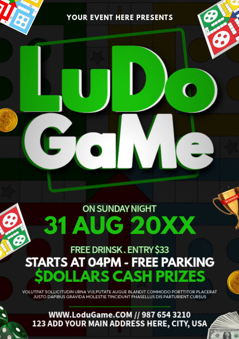 Ludo Game A4 template