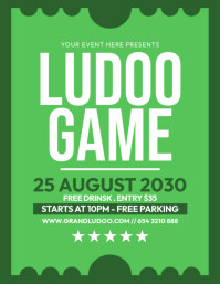 Ludo Game Flyer (US Letter) template