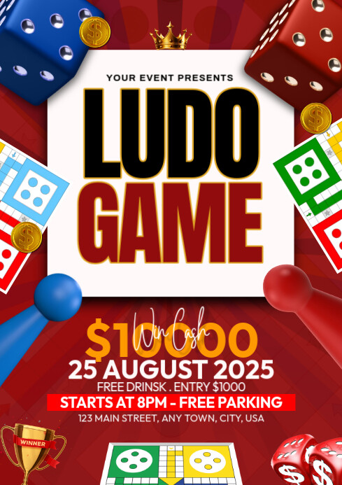 Ludo Game A4 template