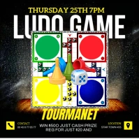 Ludo game poster Square (1:1) template