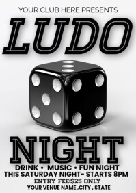 Ludo Tournament A5 template
