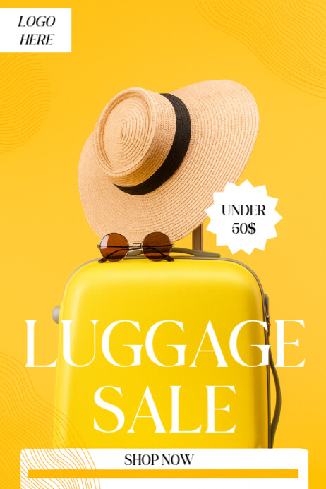 Luggage trolley sale ad poster template | PosterMyWall