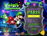 Luigi's Mansion Flyer (format US Letter) template