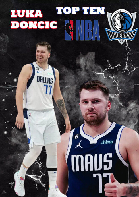 Luka Doncic A4 template