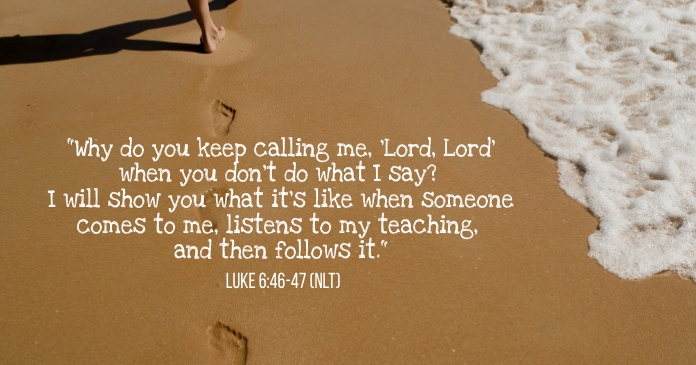 Luke 6:46-47 Obraz udostępniany na Facebooku template