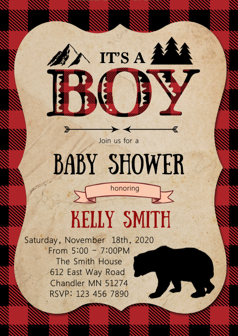 Modele Bucheron Invitation De Fete De Naissance Bebe Postermywall Modele Bucheron Invitation De Fete De Naissance Bebe Postermywall