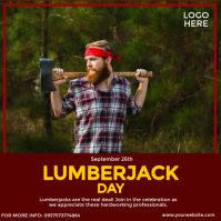 Rød Lumberjack Day Celebration Pos Instagram Template