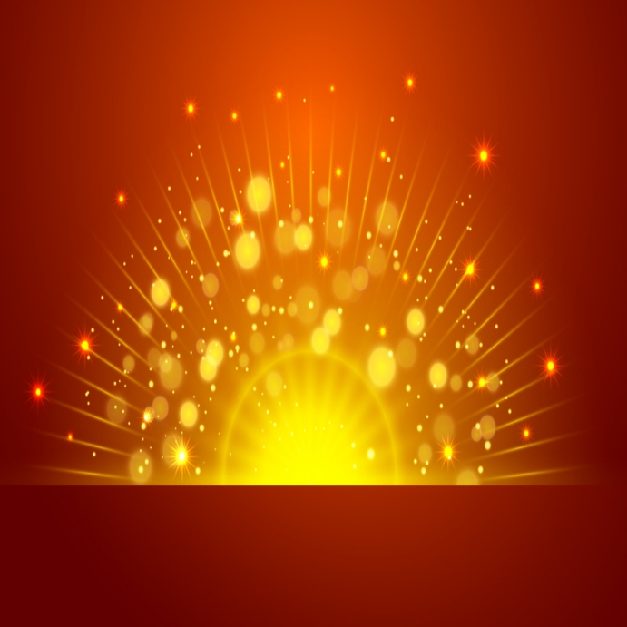 Copy of Luminous sunrise light effect background | PosterMyWall