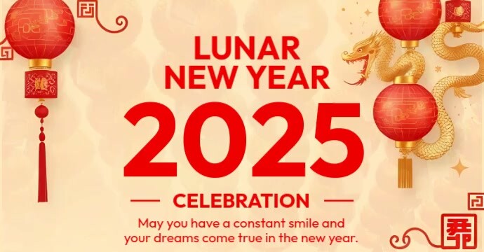 Lunar New Year Celebration Foto di copertina per gruppo Facebook template