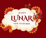 Lunar New Year Medium Rectangle template
