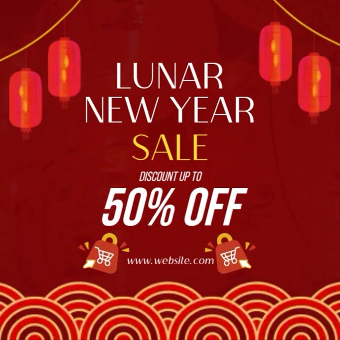 Lunar New Year Sale Instagram Post template